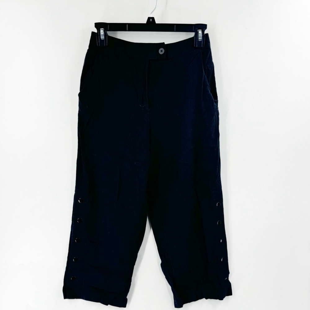 ✅ UNIVERSAL STANDARD BLACK CROPPED PANTS SIZE‎ XXX-SMALL BUTTON LEG